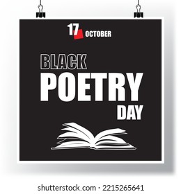 The Calendar Event Is Celebrated In October - Black Poetry Day