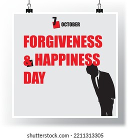 The calendar event is celebrated in October - Forgiveness and Happiness Day