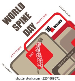 The calendar event is celebrated in October - World Spine Day