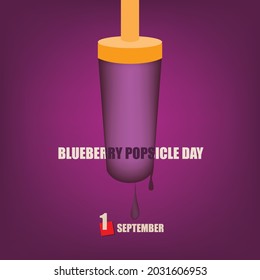 The calendar event is celebrated in September - Blueberry Popsicle Day