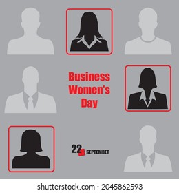 The calendar event is celebrated in September - Business Womens Day