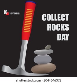 The calendar event is celebrated in September - Collect Rocks Day