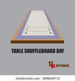 Die Kalenderveranstaltung wird im September gefeiert - Tag der Tafelschuffleboard-Tafel