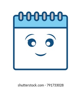 Calendar event date smiling cartoon