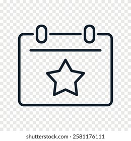Calendar event date vector linear icon