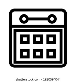 Kalenderereignissymbol oder Logo einzeln auf Zeichensymbolen, Vektorgrafik - hochwertige Vektorsymbole in schwarzem Stil
