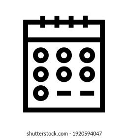 calendar event icon or logo isolated sign symbol vector illustration - high quality black style vector icons
