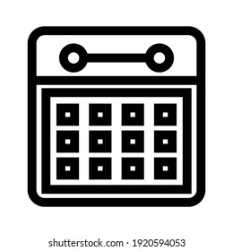 icono de evento de calendario o logotipo símbolo de signo aislado ilustración vectorial - iconos vectoriales de estilo negro de alta calidad
