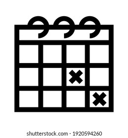 calendar event icon or logo isolated sign symbol vector illustration - high quality black style vector icons

