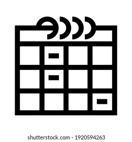 calendar event icon or logo isolated sign symbol vector illustration - high quality black style vector icons
