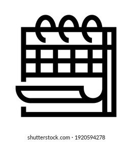 calendar event icon or logo isolated sign symbol vector illustration - high quality black style vector icons
