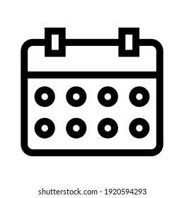 calendar event icon or logo isolated sign symbol vector illustration - high quality black style vector icons
