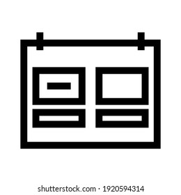icono de evento de calendario o logotipo símbolo de signo aislado ilustración vectorial - iconos vectoriales de estilo negro de alta calidad
