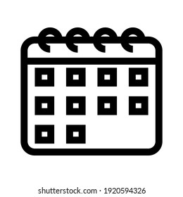 icono de evento de calendario o logotipo símbolo de signo aislado ilustración vectorial - iconos vectoriales de estilo negro de alta calidad
