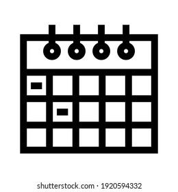 calendar event icon or logo isolated sign symbol vector illustration - high quality black style vector icons
