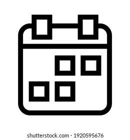 calendar event icon or logo isolated sign symbol vector illustration - high quality black style vector icons
