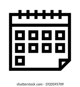 calendar event icon or logo isolated sign symbol vector illustration - high quality black style vector icons

