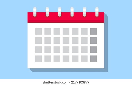 Icono de evento Calendario Programación, fecha, día, plan, concepto de símbolo. elemento de diseño, ilustración vectorial aislada