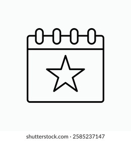 Calendar with event icon. simple vector icon