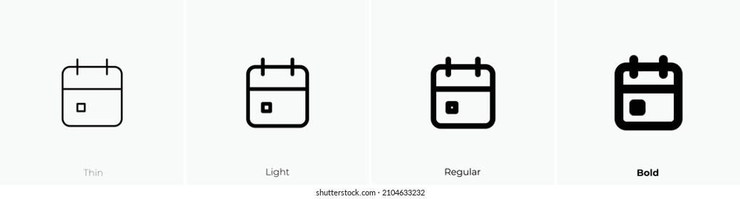 Kalenderereignissymbol. Thin, hellrosa und feines Design einzeln auf weißem Hintergrund
