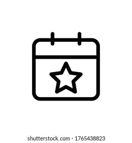 calendar event icon vector sign symbol isolated