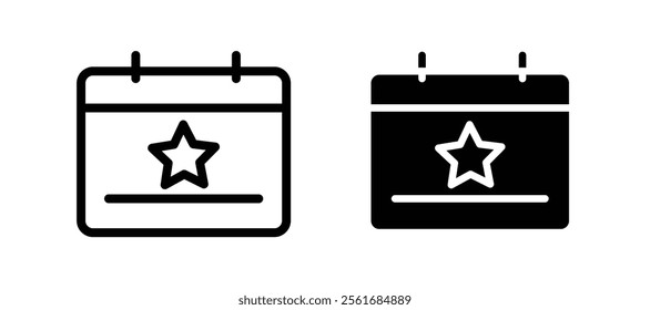 Calendar with event icons for web ui designs