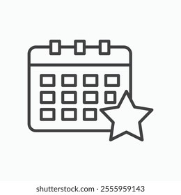 Calendar with event isolated icon. vector illustration.