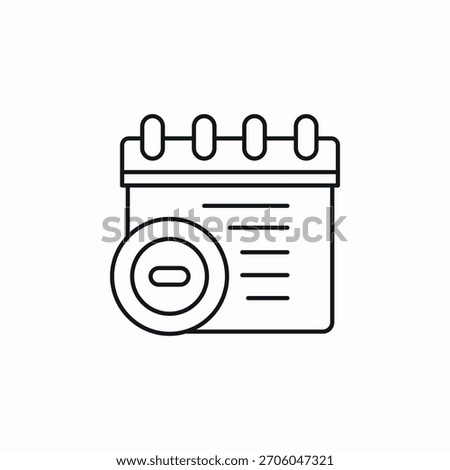 calendar event remove icon sign vector