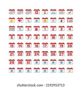 Icono del vector del evento del calendario en estilo de color