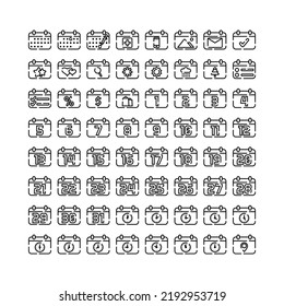 Calendar Event Vector Icon in Line Style