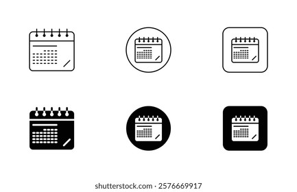 Calendar, events, day, schedule, daily, years, weekly, Date, time, Outline icon, signs and more, perfect for websites, apps, and print projects; these scalable icons are fully customizable for print.