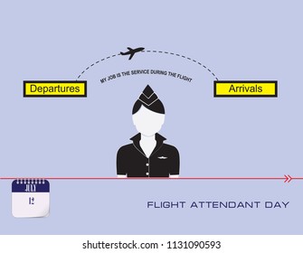Calendar events of July - Congratulations for flight attendant day