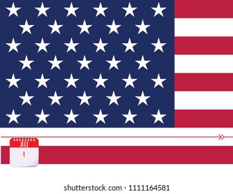 Calendar events of July - Congratulations for Independence Day