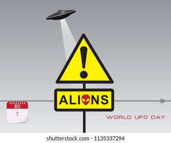 Calendar events of July - Congratulations for World UFO Day