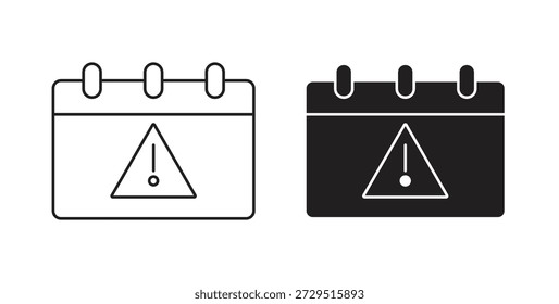 Kalenderausrufssymbol. gefülltes Flachschild für mobiles Konzept und Webdesign