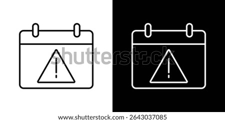 Calendar exclamation icon Flat style logo vector. perfect for UI designs