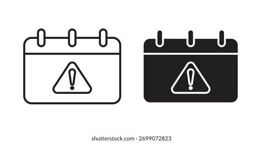 Calendar exclamation icon simple flat trend modern graphic design abstract logotype