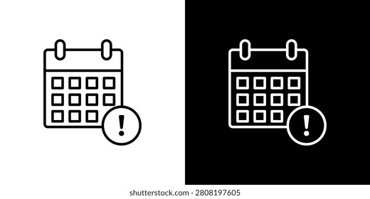 Calendar exclamation icon vector art kit. EPS10.