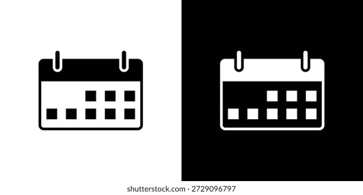 Kalenderausrufssymbol, Vektorgrafiken. gefülltes Vektorzeichen, Symbolgrafik.