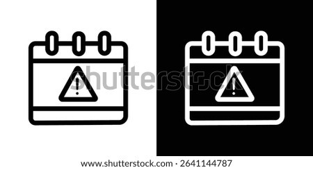 Calendar exclamation icon vector simple element illustration editable
