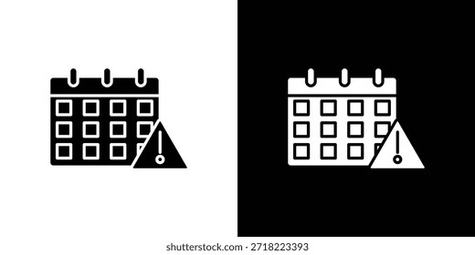 Kalenderausrufssymbole. Vektorvorlage Illustration Symbol Pixel perfekt