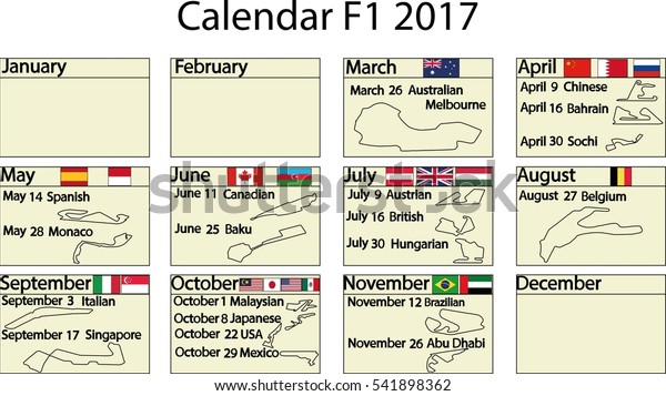 f1 2017 calendar dates and times