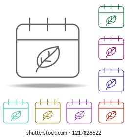 Calendar, fall, leaf icon. Elements of Thanksgiving day in multi color style icons. Simple icon for websites, web design, mobile app, info graphics
