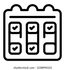 Calendar farm plan icon outline vector. Digital future. Smart data