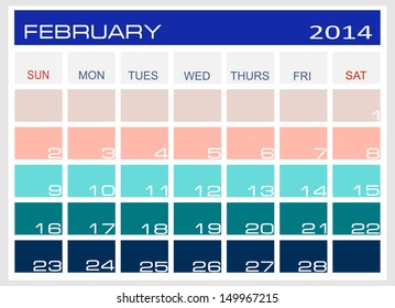 calendar February 2014