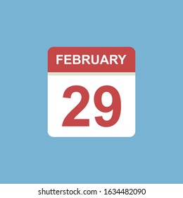 calendar - February 29 icon illustration isolated vector sign symbol