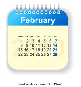 calendar - february (look for other month in my portfolio)
