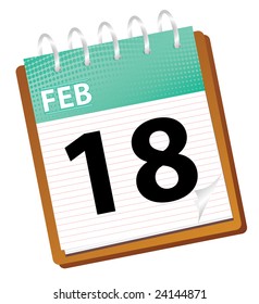 calendar february in vector mode