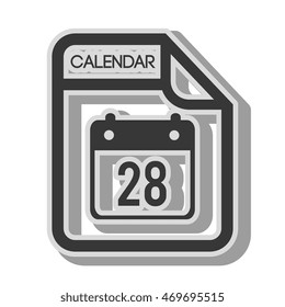 calendar file archive day document format type presentation vector illustration isolated