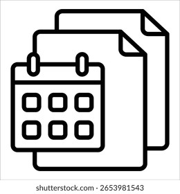 Calendar File Icon Element For Design